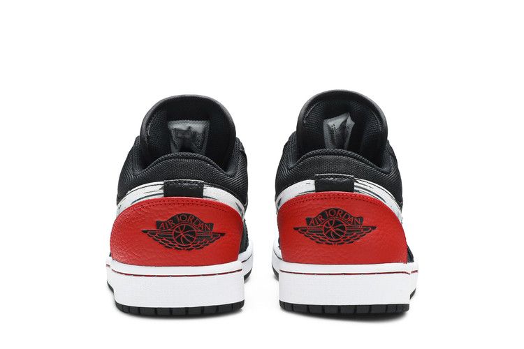 Jordan 1 Low Brushstroke Swoosh Black