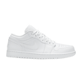 Jordan 1 Low Triple White Tumbled Leather