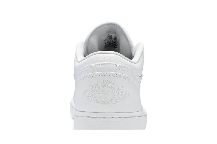 Jordan 1 Low Triple White Tumbled Leather