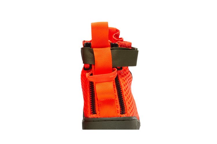 Nike SF Air Force 1 Mid Cargo Khaki Total Crimson