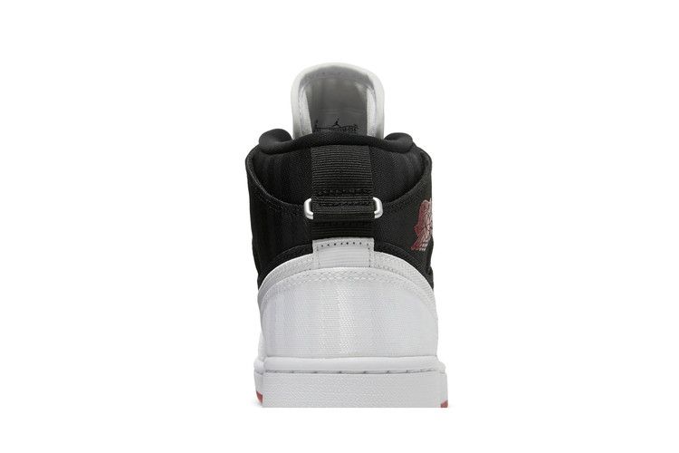 Jordan 1 Mid SE Utility Canvas White Black Gym Red (Women's)