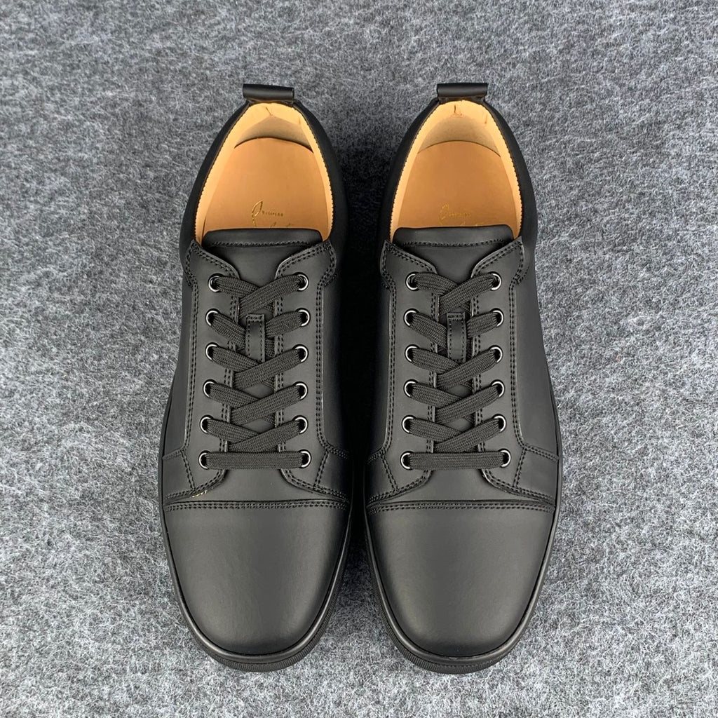 Christian Louboutin Louis Junior Low-Top Sneaker “Black Calfskin”