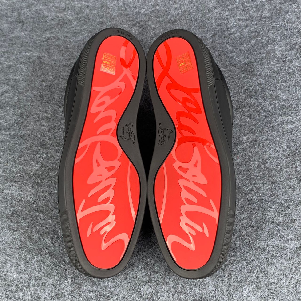 Christian Louboutin Louis Junior Low-Top Sneaker “Black Calfskin”