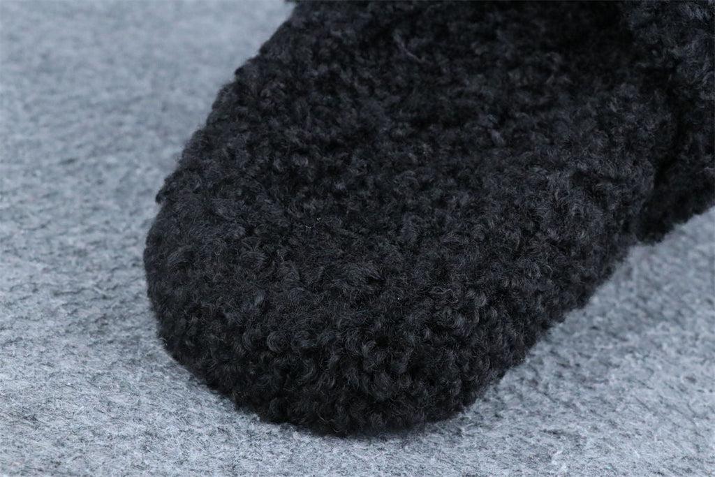 Balenciaga Wmns Furry Slides 'Black Red'
