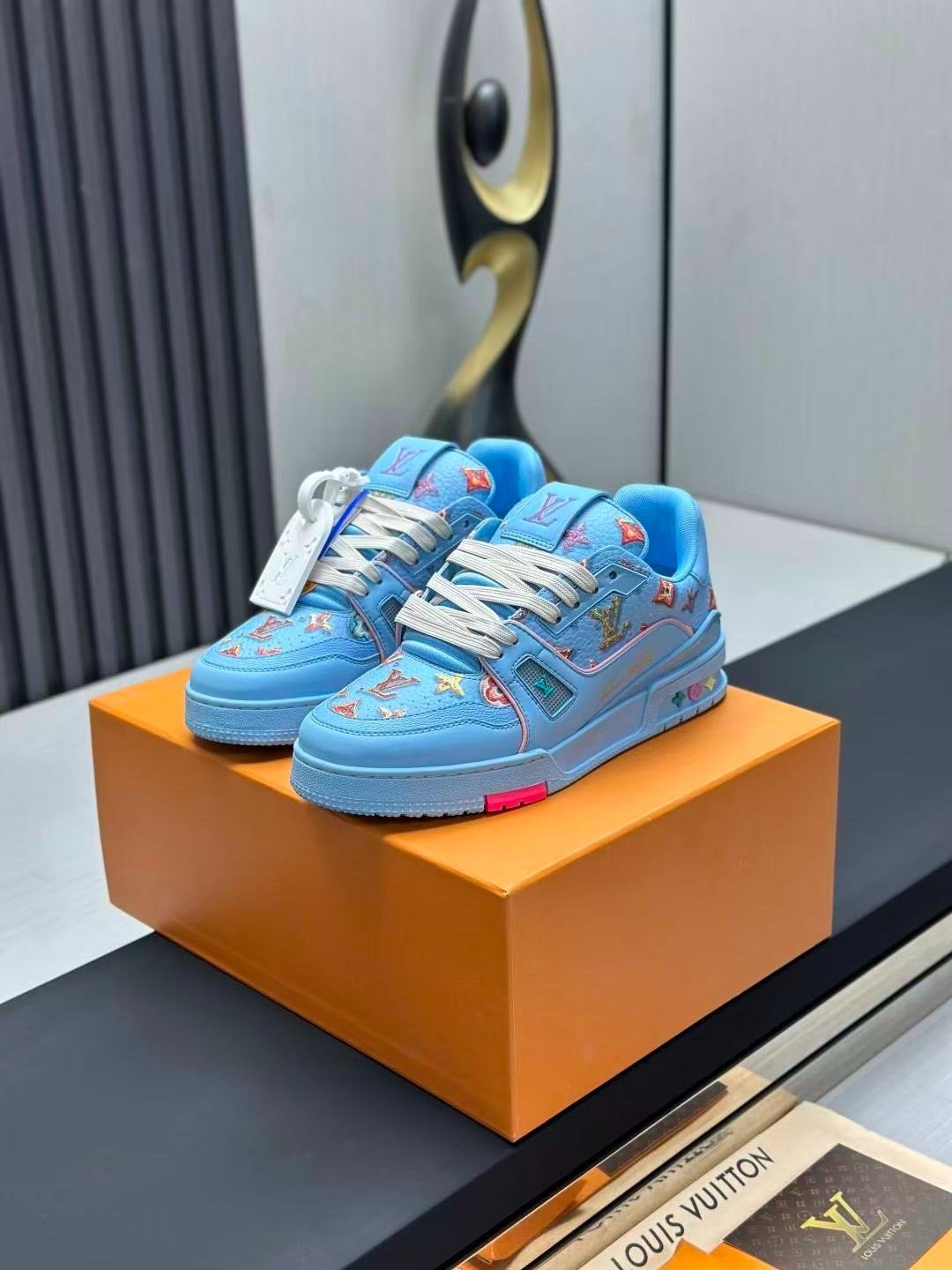 LV Trainer 'Monogram Donuts Blue'