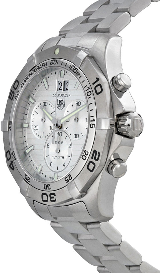 Tag Heuer Aquaracer Guilloche Silver Dial Men's Watch CAF101F.BA0821