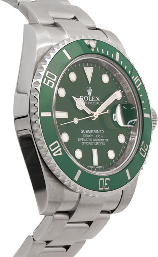 Rolex Submariner Date Green Dial Oystersteel Men's Watch 116610LV-0002