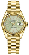 Rolex Lady-Datejust 28 Yellow Gold Fluted Bezel Women's Watch 279178-0007