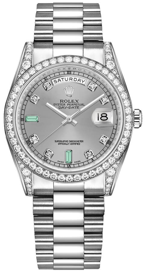 Rolex Day-Date 36 Diamond Gold Watch 118389-0078