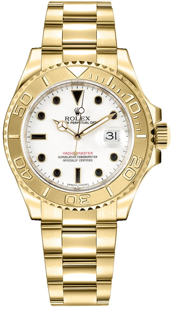 Rolex Yacht-Master 35 Gold Watch 168628