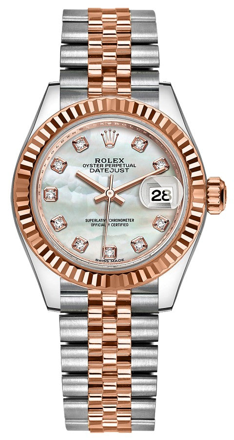 Rolex Lady-Datejust 28 Mother of Pearl Diamond Watch 279171-0013