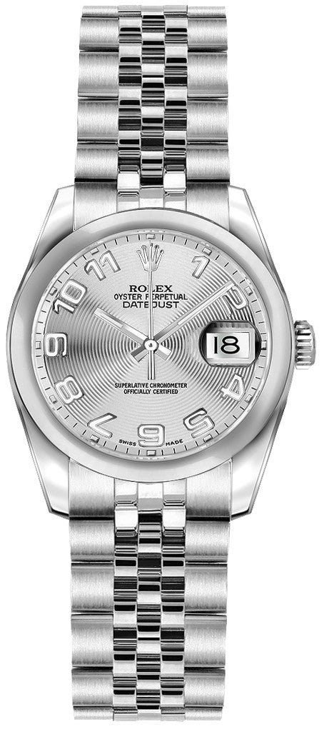 Rolex Lady-Datejust 26 Stainless Steel Domed Bezel Women's Watch 179160
